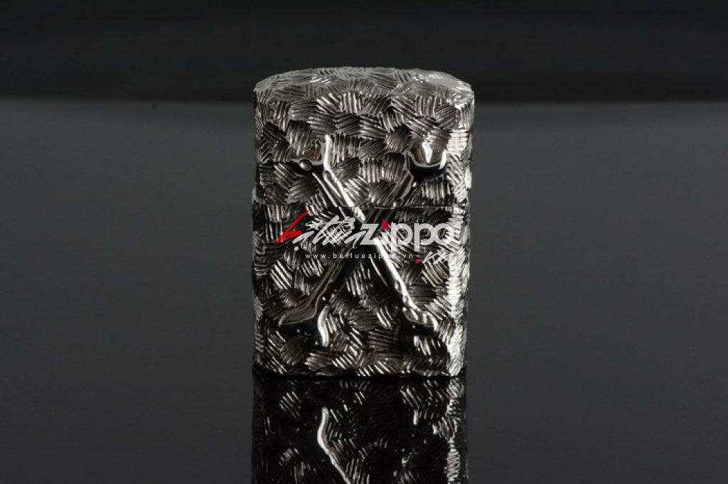 Bật lửa Zippo chính hãng nguyên khối đúc hình đầu lâu mặt kia xương tréo