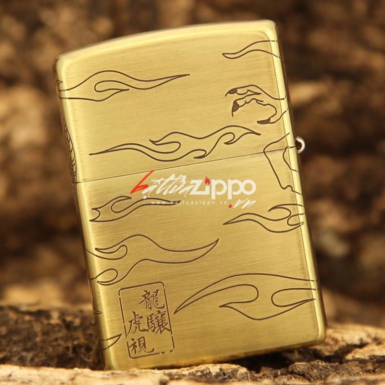 Bật lửa Zippo chính hãng khắc rồng quấn quanh dũng mãnh