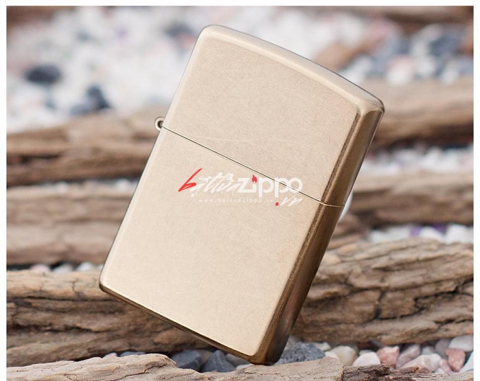 Bật Lửa Zippo Đồng Vàng Xi Xước Bụi - SKU 207G – Zippo Gold Dust