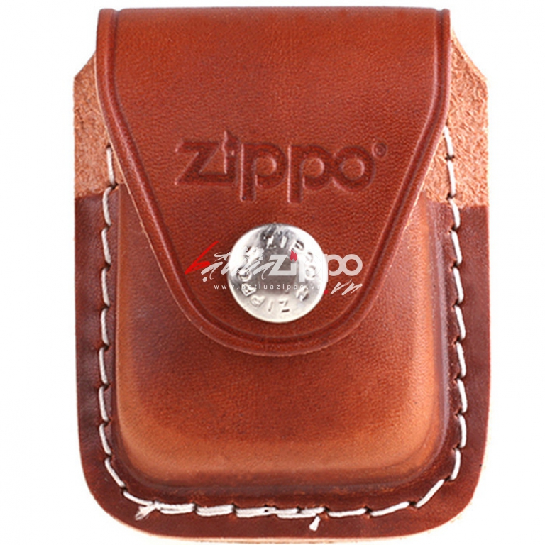 Bao da Zippo sắt khóa LPCB da nâu