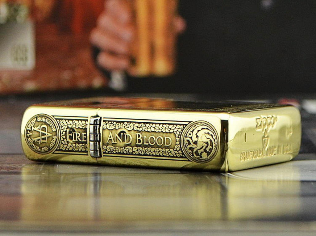 Zippo Chính Hãng Đồng Bóng Khắc  Game Of Thrones