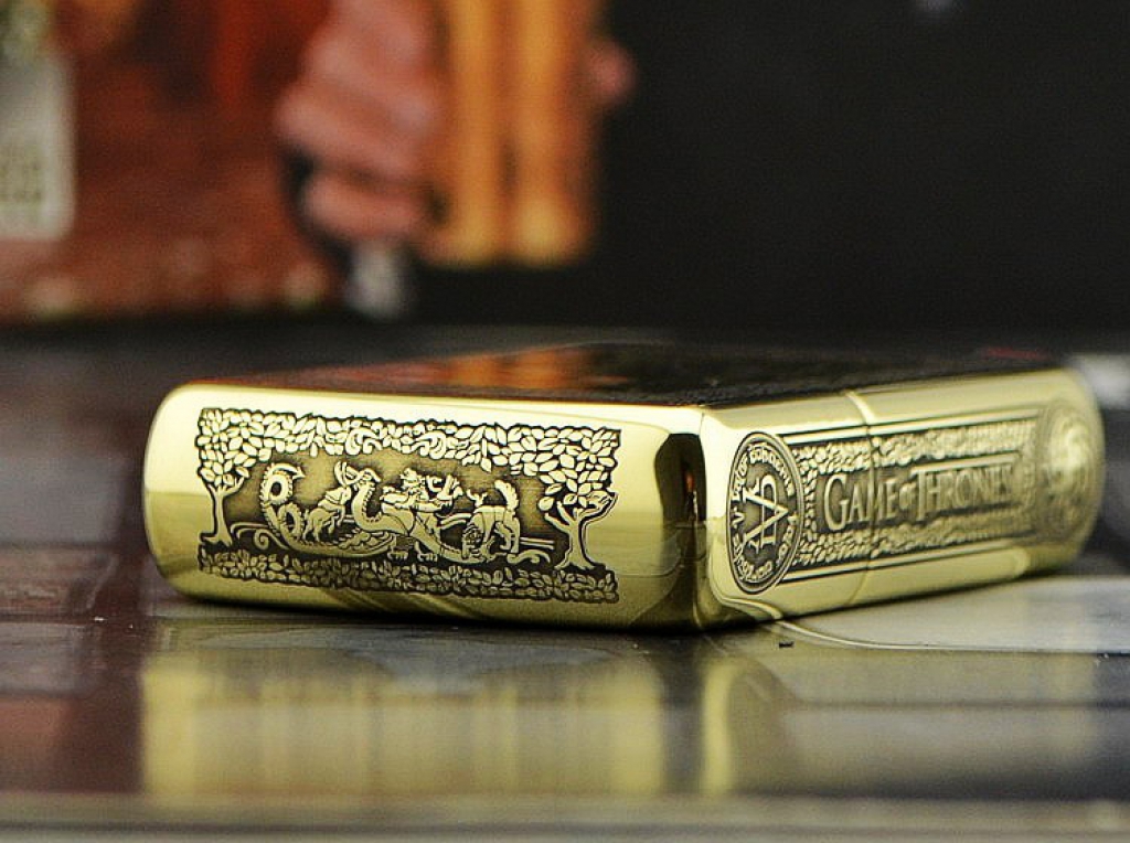 Zippo Chính Hãng Đồng Bóng Khắc  Game Of Thrones