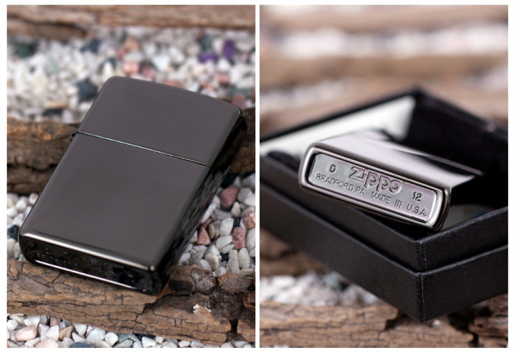 Bật Lửa Zippo Phủ Bóng Màu Đen Mun - SKU 24756 – Zippo Ebony