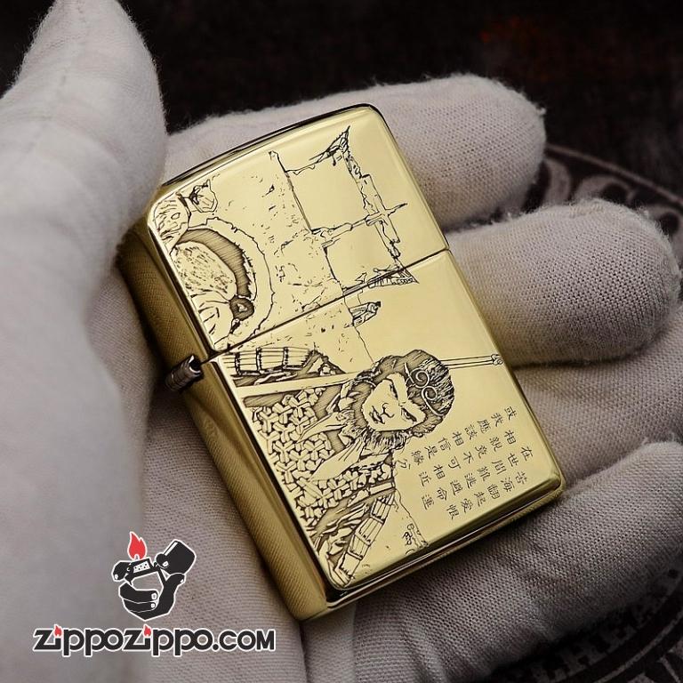 Bật Lửa Zippo Đồng Phiên Bản Armor Khắc Hình Tề Thiên Đại Thánh