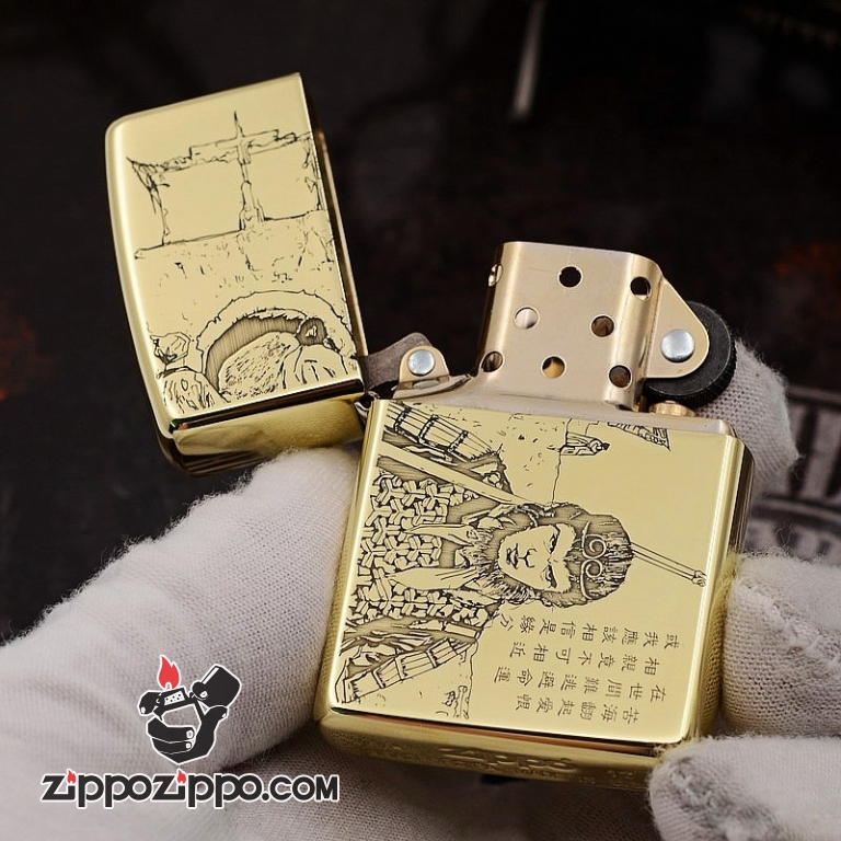 Bật Lửa Zippo Đồng Phiên Bản Armor Khắc Hình Tề Thiên Đại Thánh
