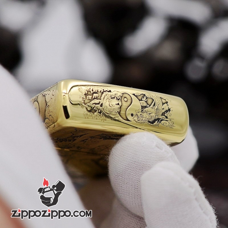 Bật Lửa Zippo đồng Khắc Hình Quan Vũ Armor