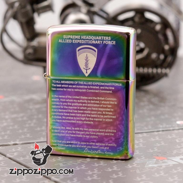 Zippo 7 Mầu Khắc Tuyên Ngôn Thế Chiến 2