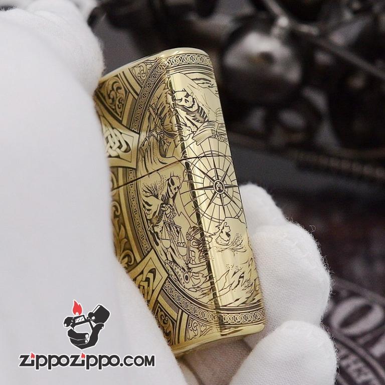 Bật Lửa Zippo Chất Liệu Đồng chạm khắc Apocalypse bốn hiệp sĩ Armor