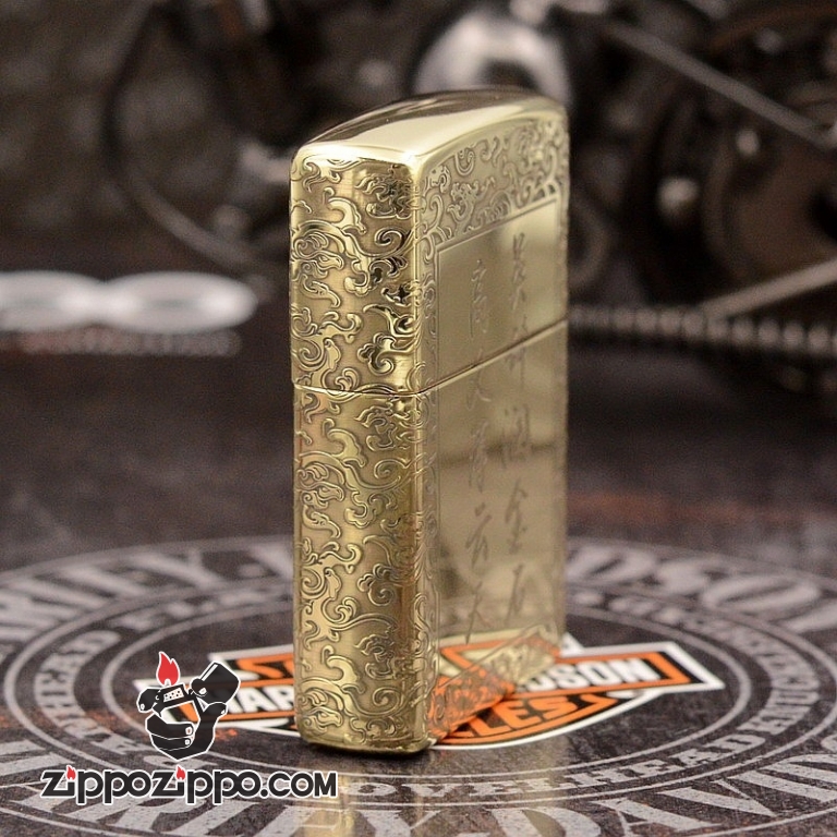 ZIppo Chất Liệu Đồng Bóng Khắc Quan Vũ Bản armor