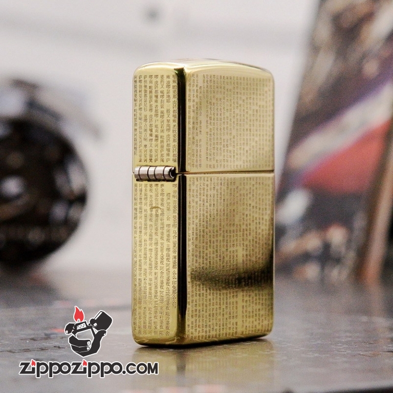 Bật Lửa Zippo Đồng Khắc kinh điển Phật giáo thần chú Shurangama