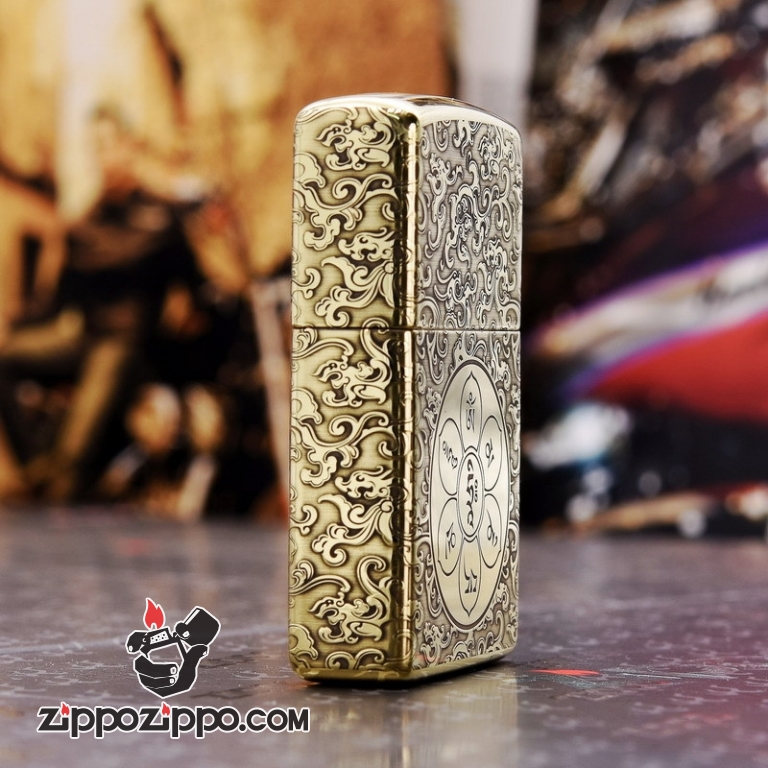 Bật Lửa Zippo Chất Liệu Đồng Chạm Khắc Đước Phật