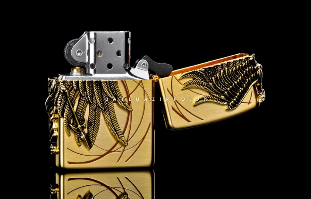 Bật lửa Zippo chính hãng Amazons Angel Ares phiên bản vàng