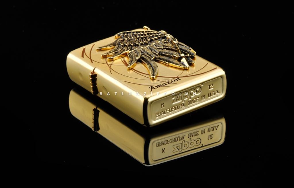 Bật lửa Zippo chính hãng Amazons Angel Ares phiên bản vàng