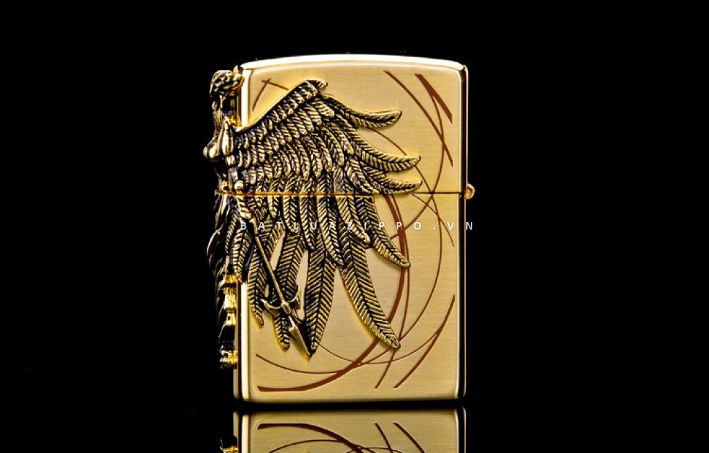 Bật lửa Zippo chính hãng Amazons Angel Ares phiên bản vàng