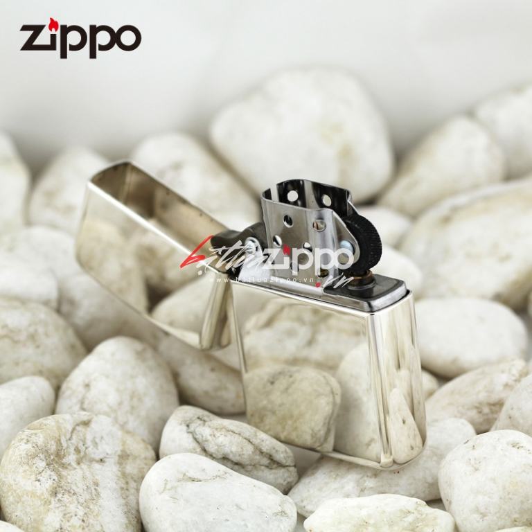 Zippo 26 - bật lửa zippo chính hãng bạc nguyên khối trơn bóng vỏ dày