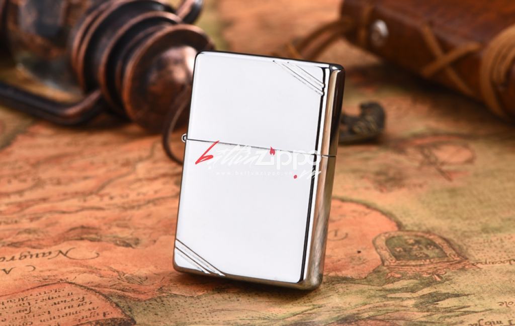 Bật Lửa Zippo 1937 Mạ Chrome Trơn Bóng - SKU 260 – Zippo Vintage High Polished Chrome
