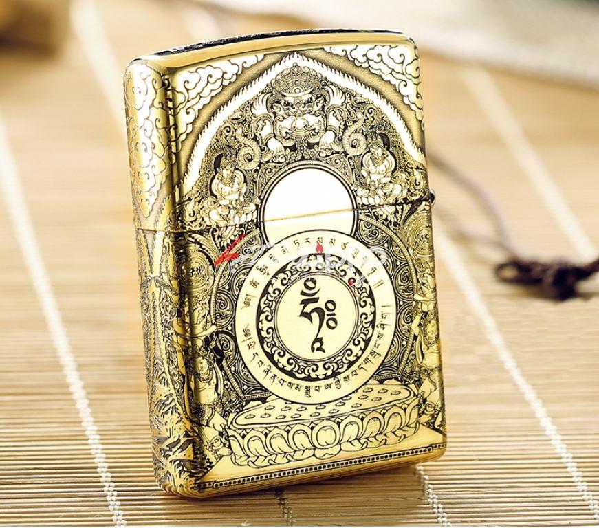 Bật lửa Zippo chính hãng đồng khắc đức Phật tinh tế