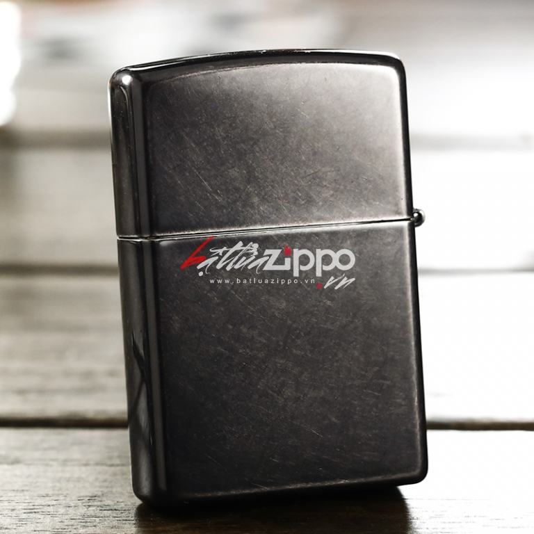 Bật Lửa Zippo Sơn Màu Đen Xám Đá - SKU 28378 – Zippo Regular Gray Dusk