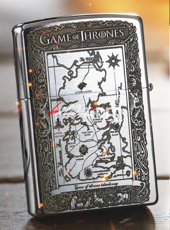 Bật lửa Zippo chính hãng màu bạc phiên bản Game of Thornes