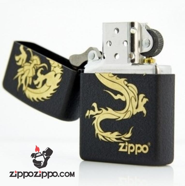 Bật lửa Zippo phiên bản màu đen sơn nứt Jinlong