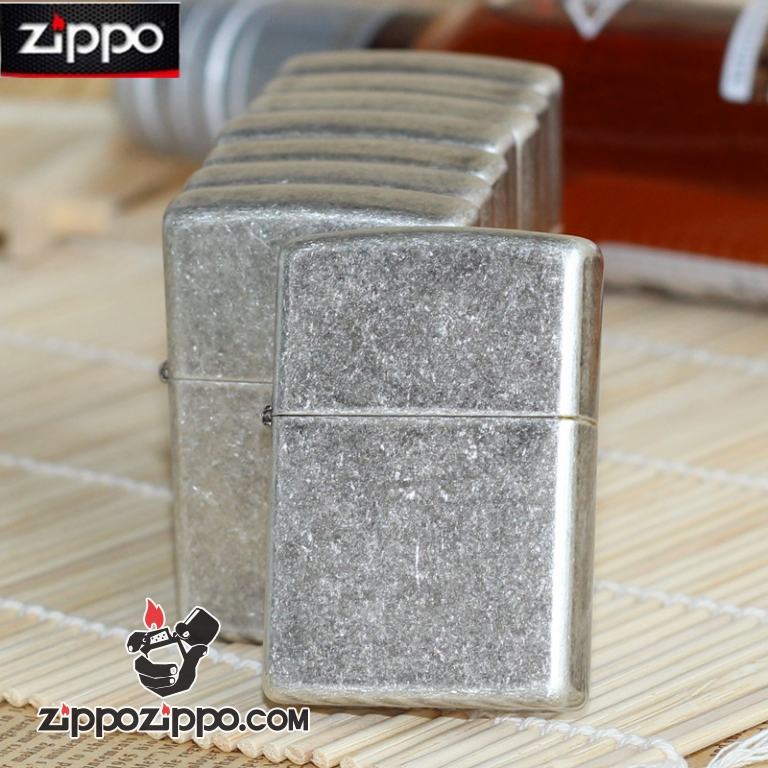 Bật Lửa Zippo Vỏ Dày Mạ Chrome Màu Bạc Giả Cổ - SKU 28973 – Zippo Armor Antique Silver Plate