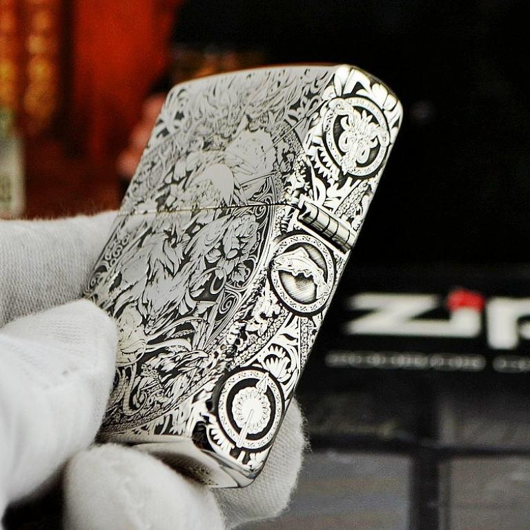 Bật lửa Zippo Bạc nguyên khối Game of Thrones Bản Vỏ Mỏng