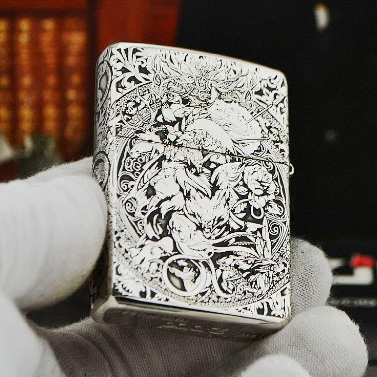 Bật lửa Zippo Bạc nguyên khối Game of Thrones Bản Vỏ Mỏng