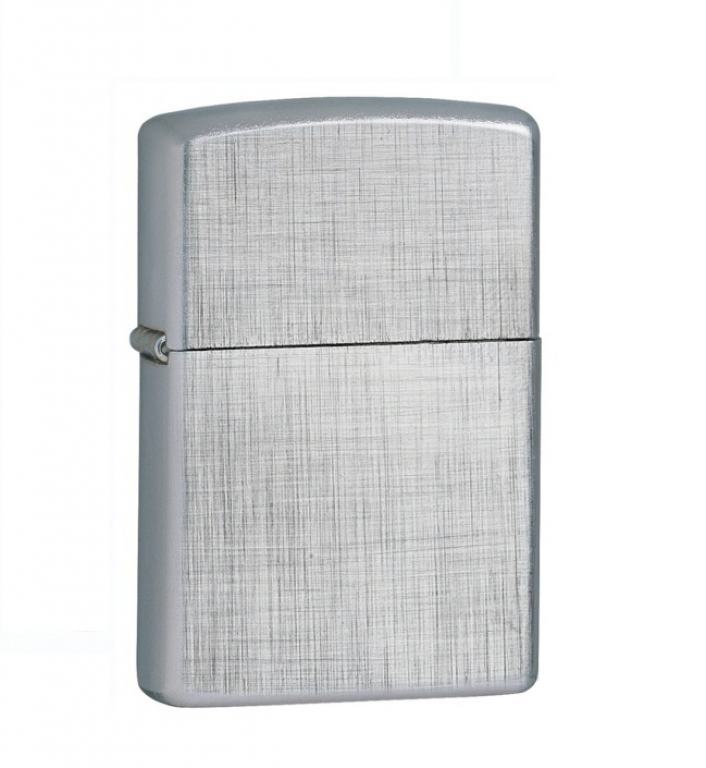 Bật Lửa Zippo Mạ Chrome Xước Vân Linen- SKU 28181 – Zippo Linen Weave