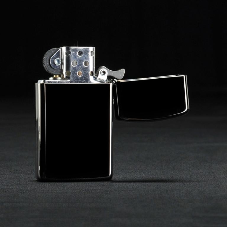 Bật Lửa Zippo Bản Nhỏ Sơn Màu Đen Đậm - Logo Zippo SKU 28123ZL – Zippo Slim Ebony With Zippo Logo