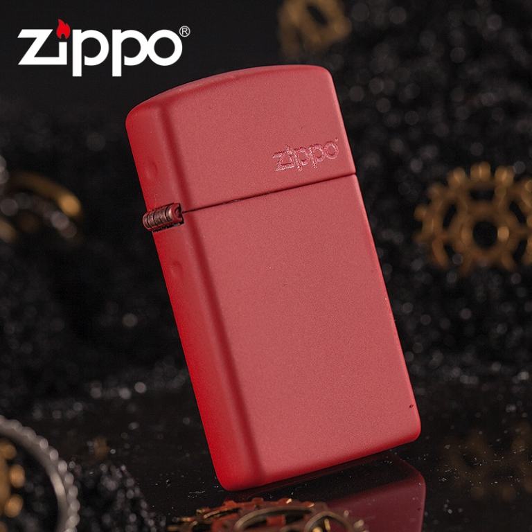 Bật Lửa Zippo Bản Nhỏ Sơn Màu Đỏ - Logo Zippo SKU 1633ZL – Zippo Slim® Red Matte