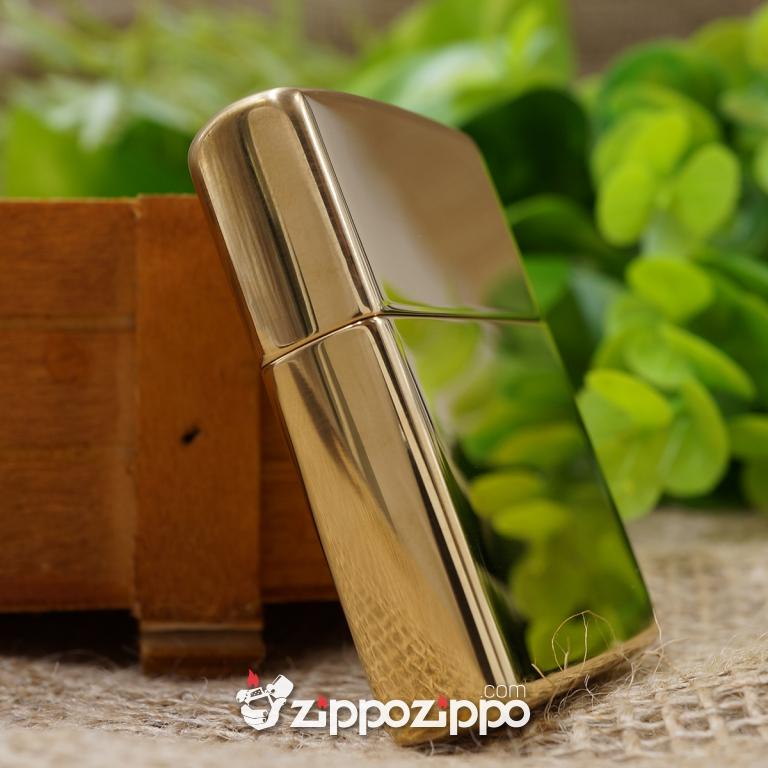 Bật lửa zippo vàng bóng khắc xe vespa