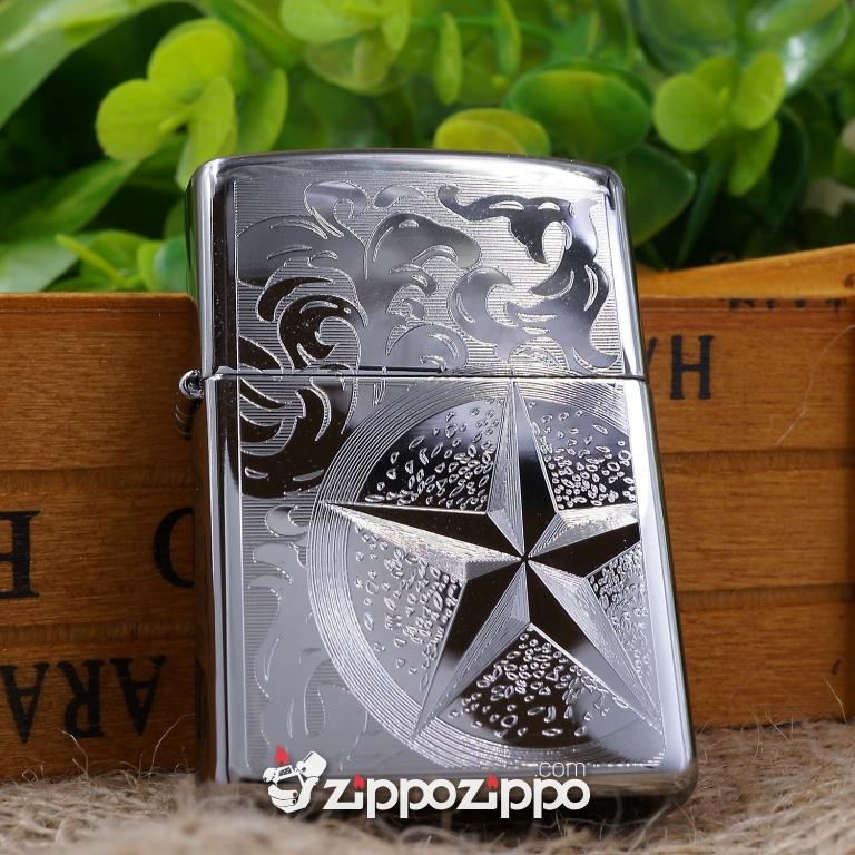 Bật lửa zippo mầu bạc khắc huân chương việt nam