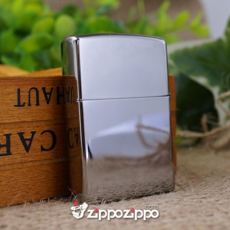 bật lửa zippo mầu bạc khắc hình quan công