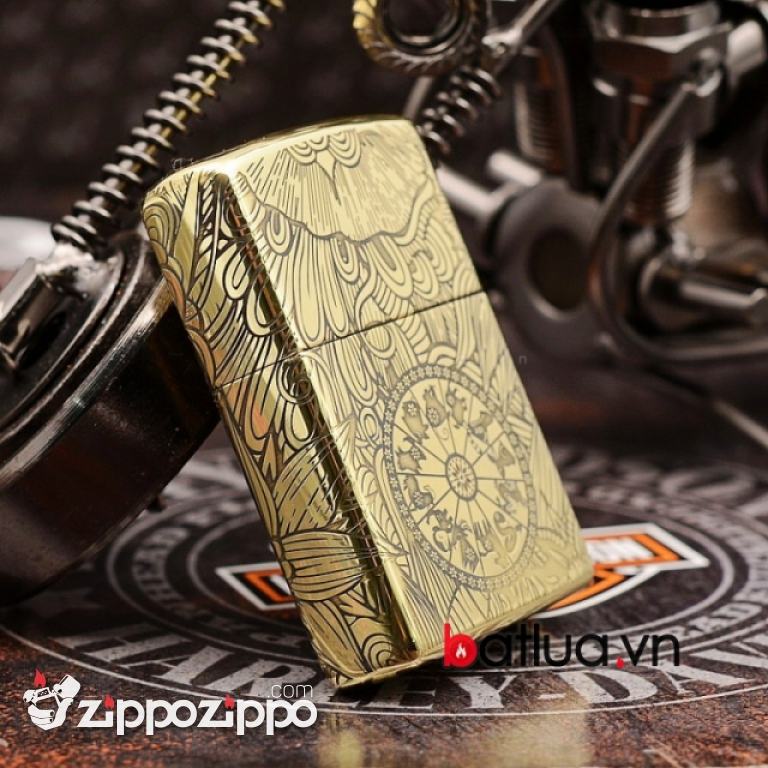 Zippo Chính Hãng Đồng Khắc 12 Con Giáp Tuổi Tuất