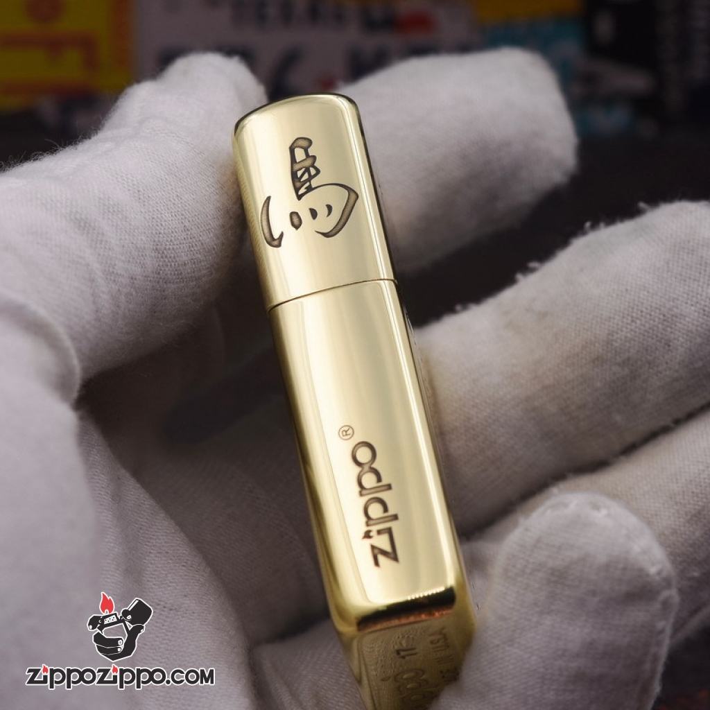 Bật lửa Zippo chính hãng đồng Bóng nhẹ khắc mã đáo thành công