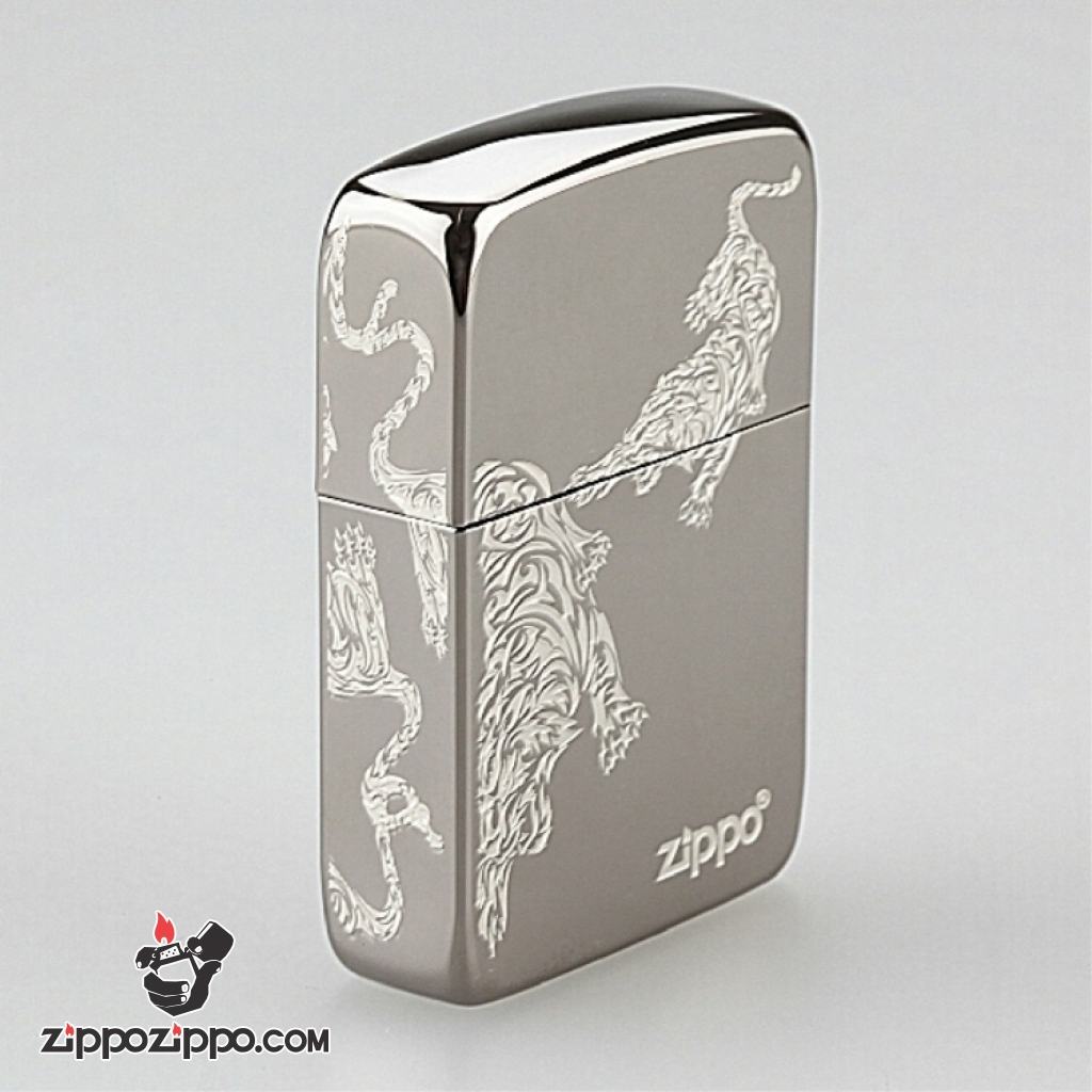 Bật lửa Zippo Màu Đen Bản 1941 khắc song hổ