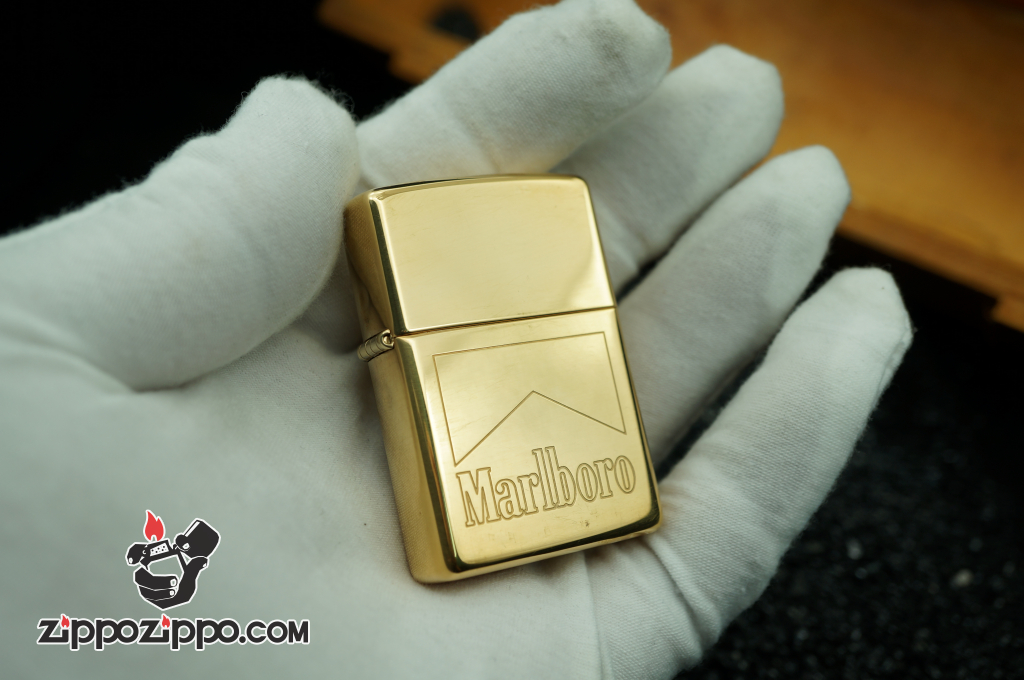 zippo cổ vàng mạ marlboro