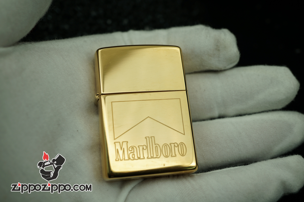 zippo cổ vàng mạ marlboro