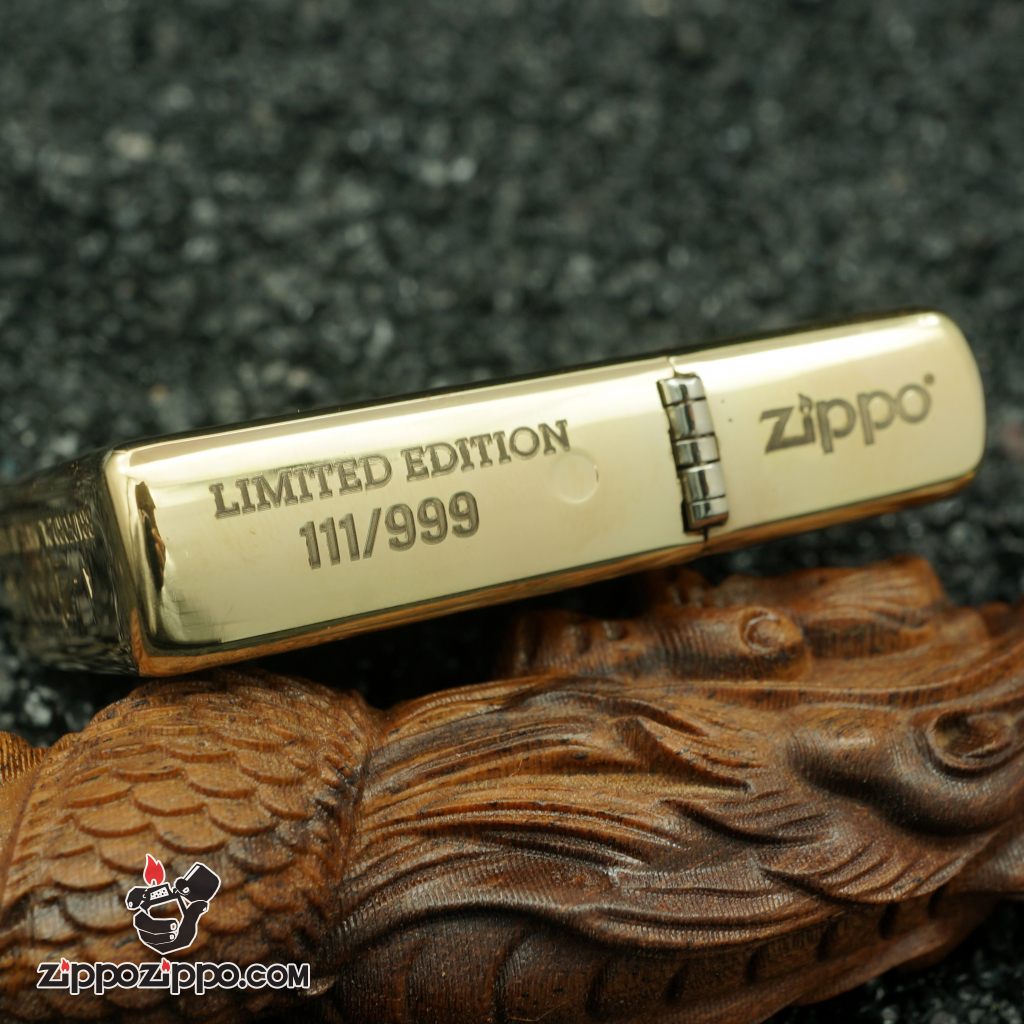 zippo đồng nguyên chất khắc cha con bản giới hạn