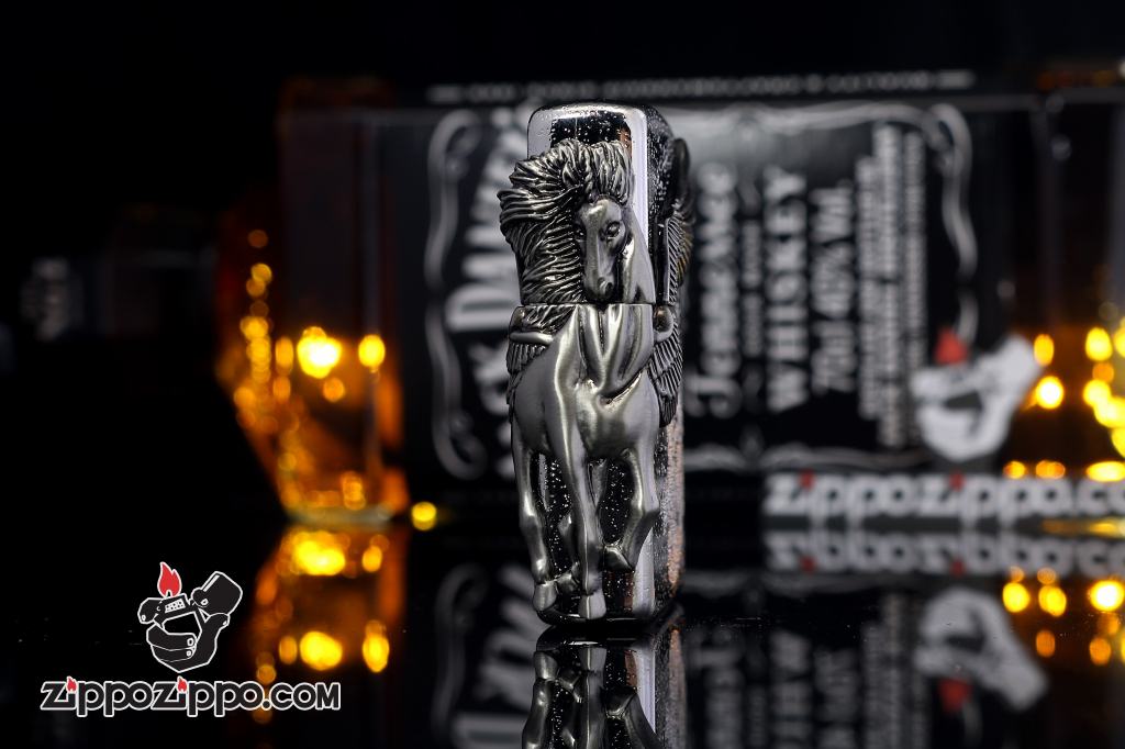 Bật lửa zippo phiên bản giới hạn xuất nhật Zippo Pegasas  cánh được mạ bạc