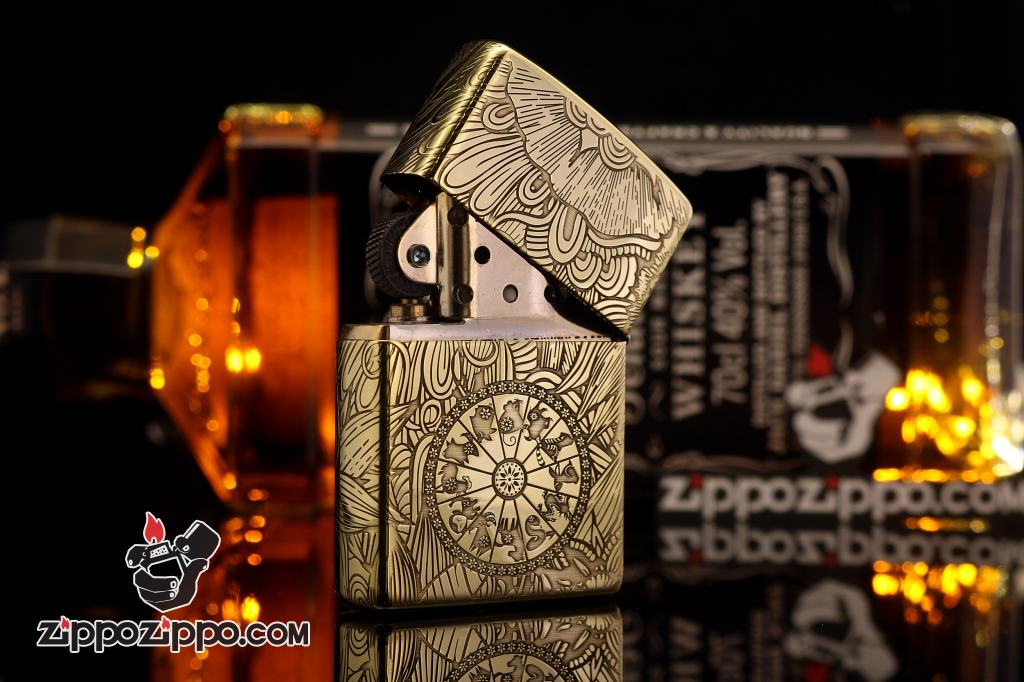 Zippo Chính Hãng Đồng Khắc 12 Con Giáp Tuổi Hợi