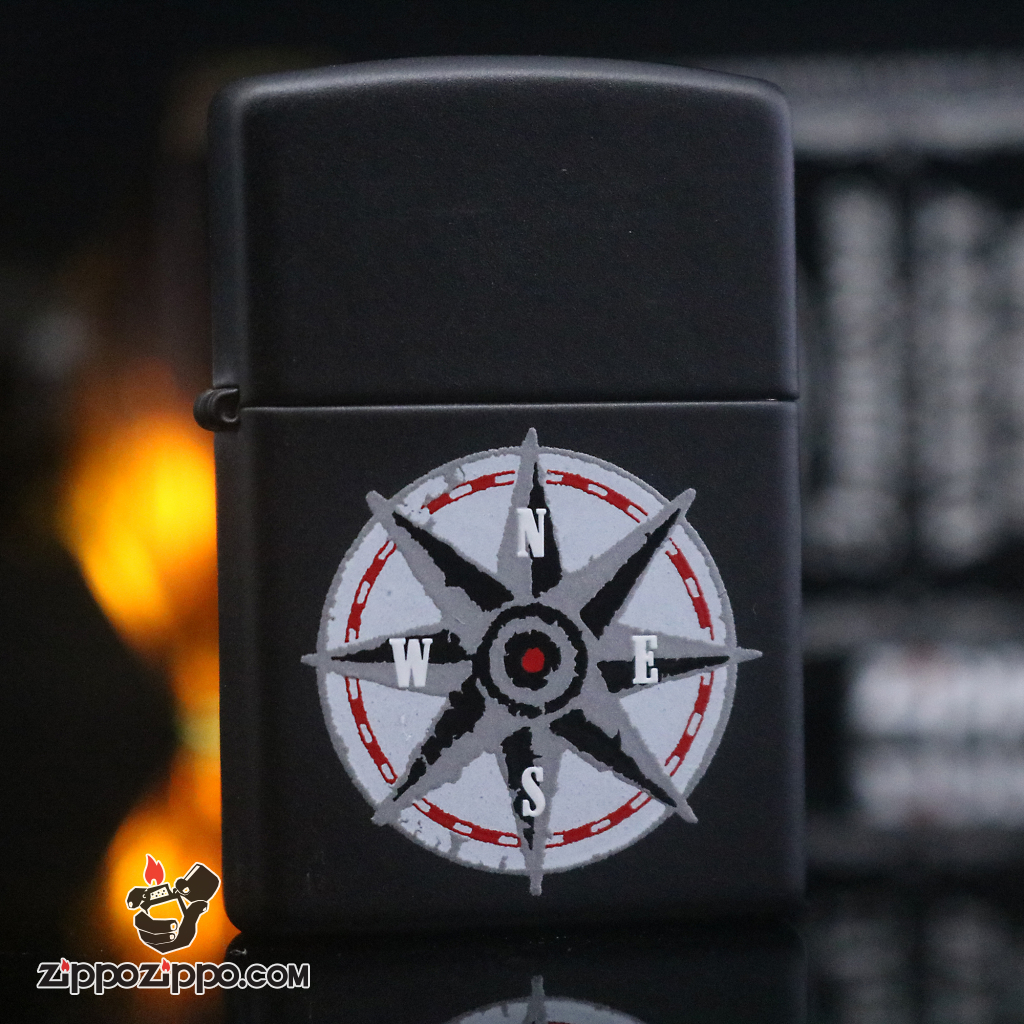 Zippo đời la mã sản xuất năm 1998 hình la bàn