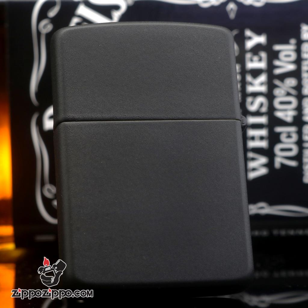 Zippo đời gạch sản xuất 1985 sơn đen BECHTEL