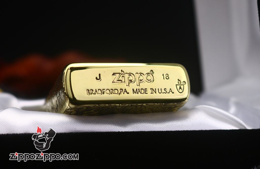 Zippo Chính Hãng Đồng Armor Khắc Tỳ Hưu Hoa Văn Đồng Xu Tinh Xảo Bản Khắc Siêu Sâu