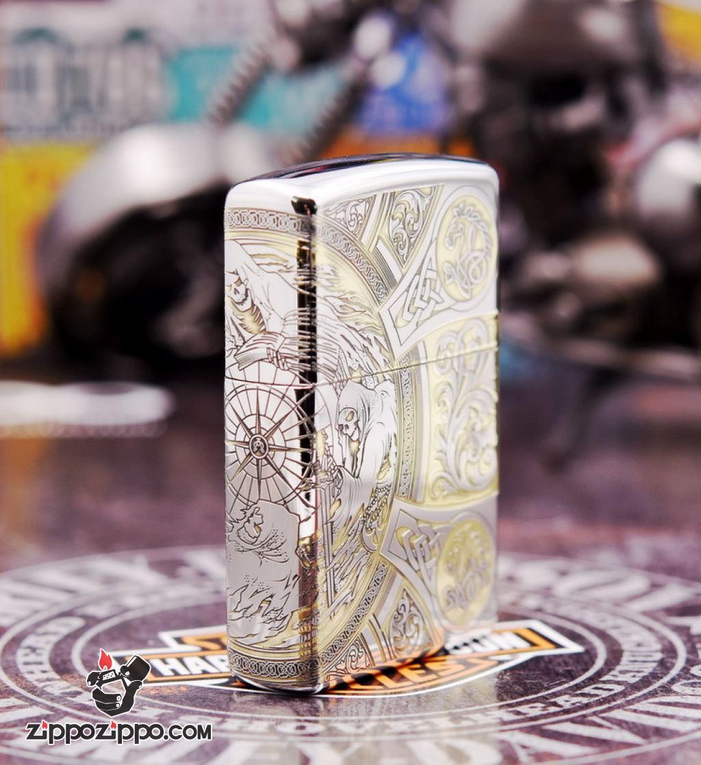 Bật Lửa Zippo phiên bản Chrome chạm khắc Apocalypse bốn hiệp sĩ