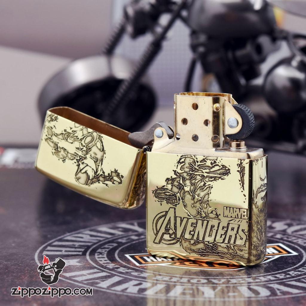 Bật lửa Zippo chính hãng đồng khắc người sắt