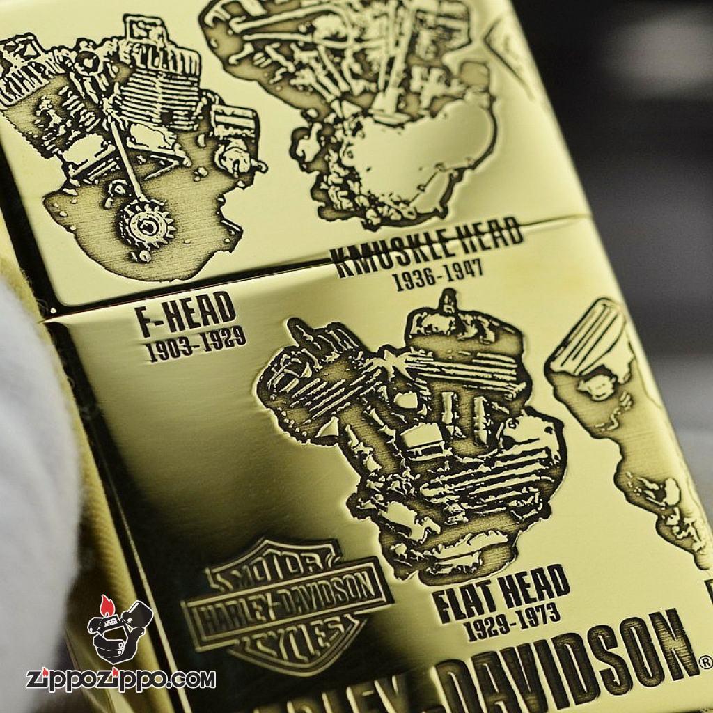 Zippo Chính Hãng đồng khối Phiên Bản Động Cơ Harley Davidson