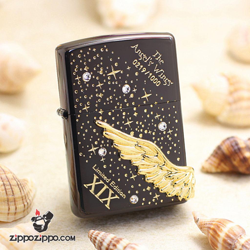 ZIPPO Angel's Wing's xuất hàn phiên bản màu đen dòng Limited Edition XIX