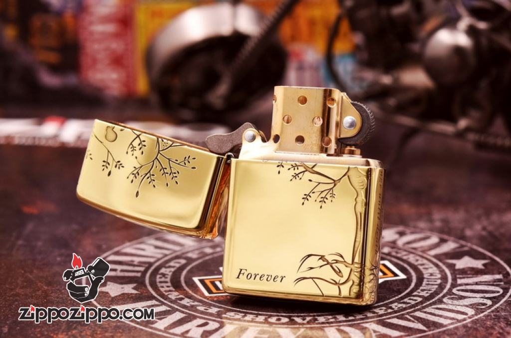 Bật Lửa Zippo đồng Khắc Hình Cây Tình Yêu Cùng Lời Thề Bên Nhau