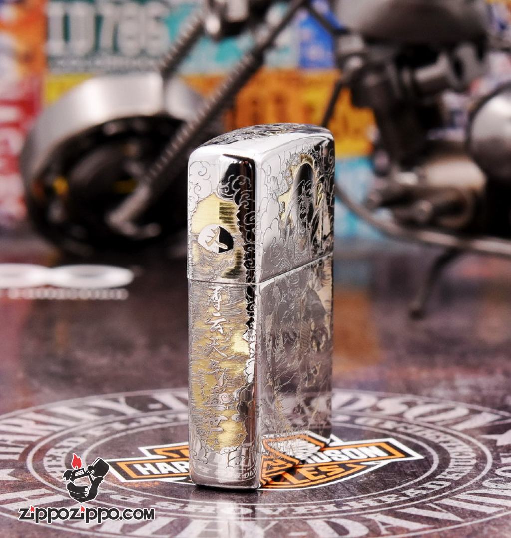 Bật Lửa Zippo Chrome KHắc Hình Quan Vân Trường